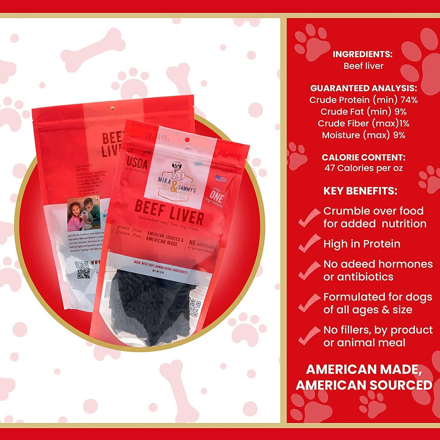 Mika and Sammy's Gourmet Pet Treats - Blazin' Beef aka Beef Liver Image