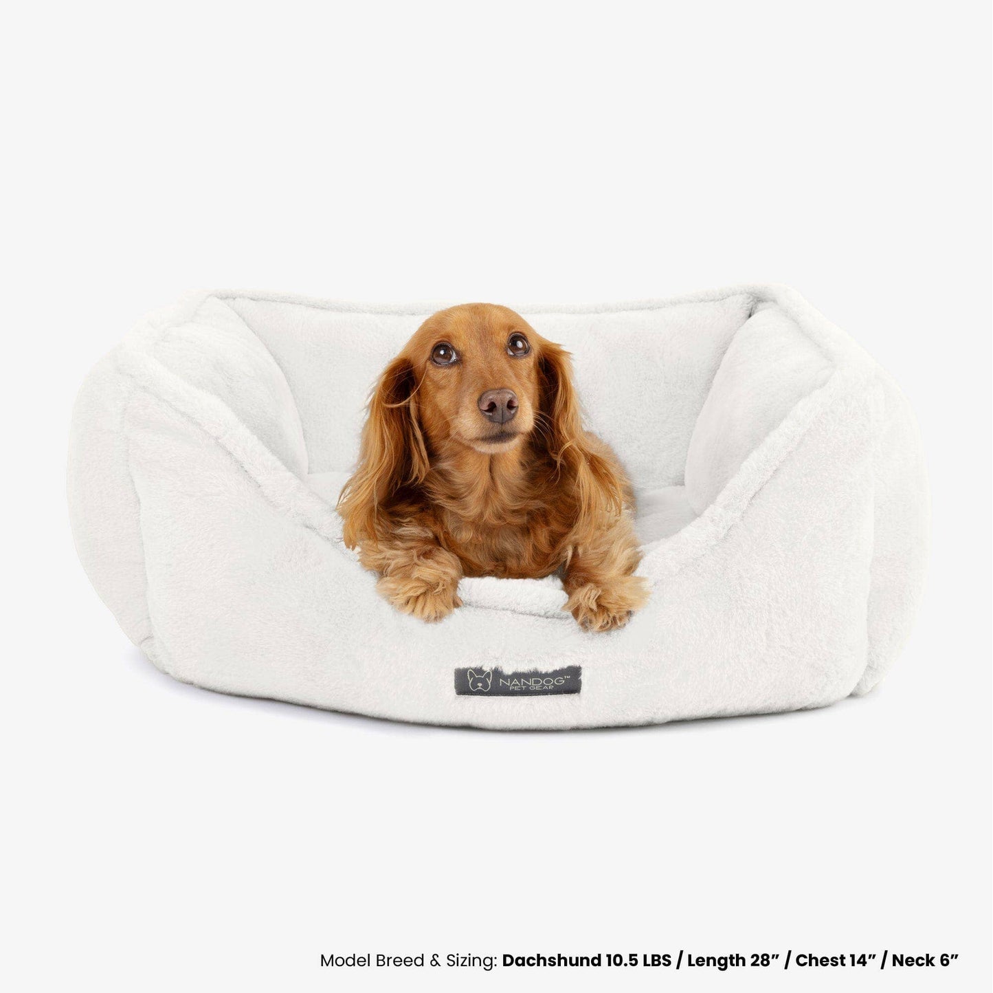 Nandog Pet Gear - The Super Cloud Bed in Pearl White SMALL (22x18in) Image