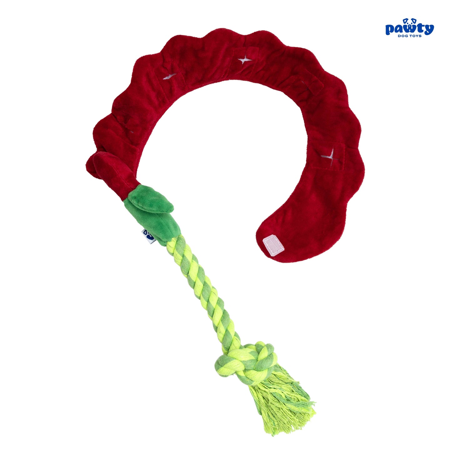 PAWTY Dog Toys - Tug & Treat Rose Tug Rope Dog Toy Image