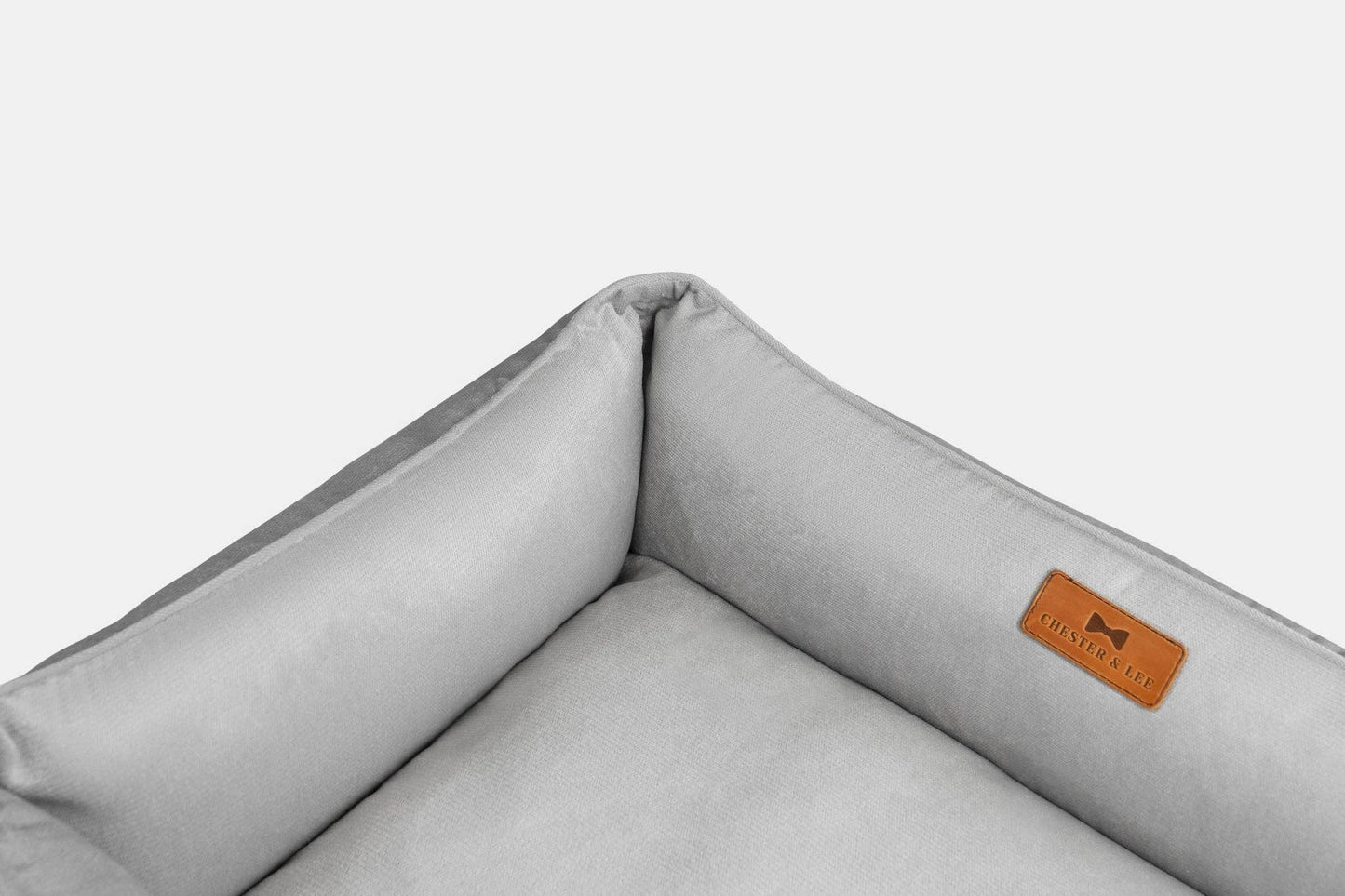 Chester & Lee - Classic Velvet Sleeper Dog Bed Gray Image