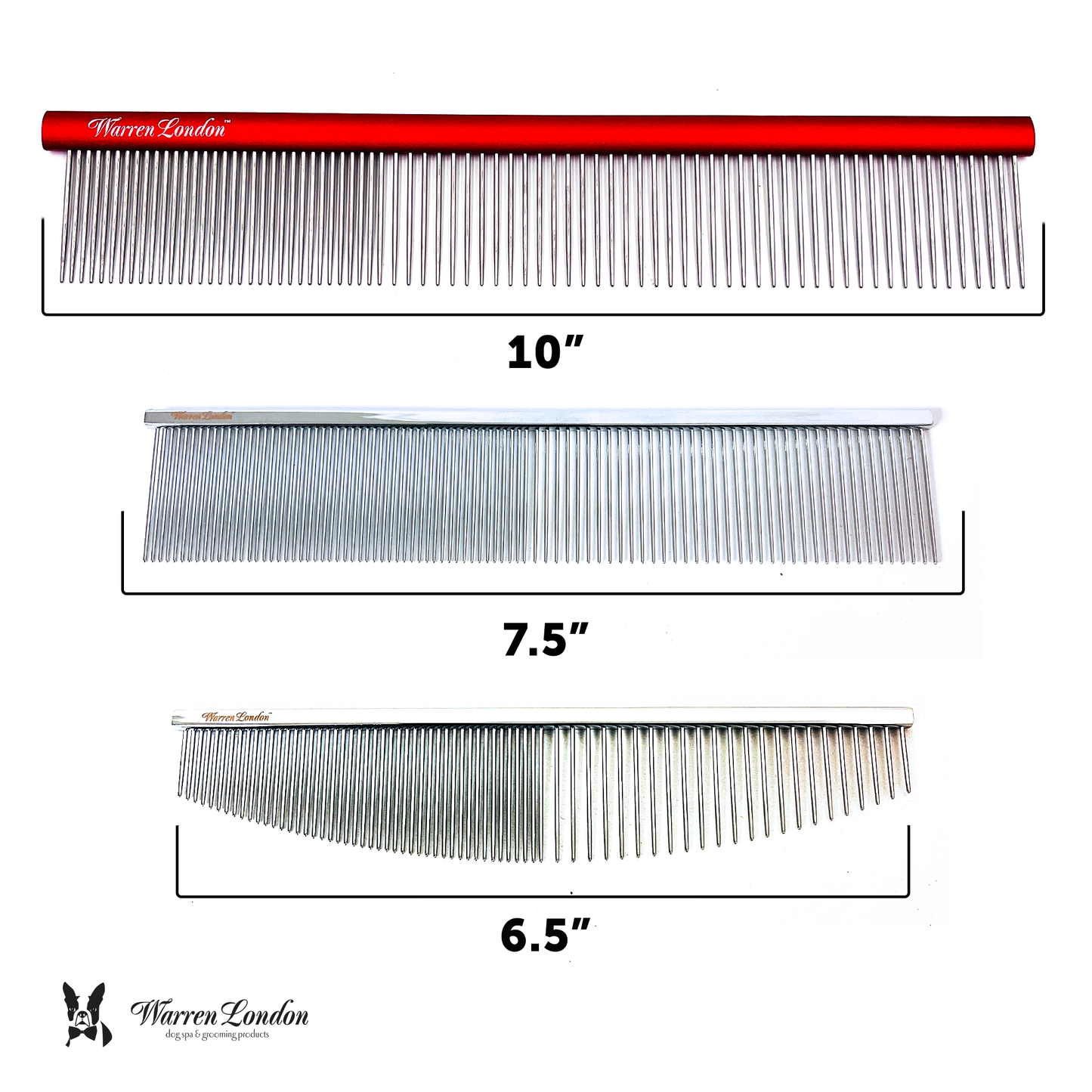 Warren London Dog Products - Detangling Comb for Dogs - 10" Strong and Durable Grooming Image