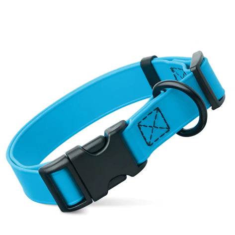 Load image into Gallery viewer, Dog Bar Super Soft Rubber Waterproof Collars with Quick Release Clip Teal Image
