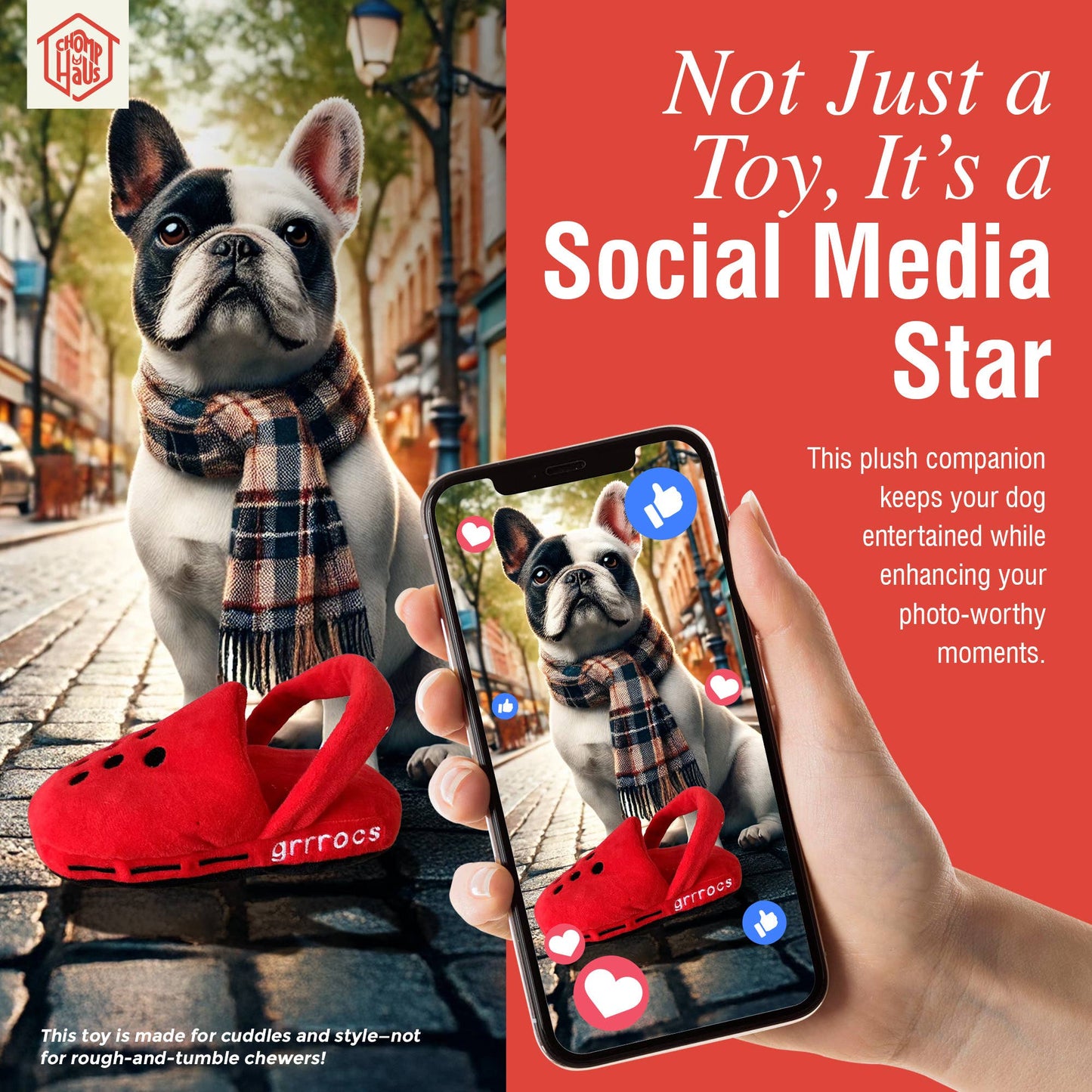 Chomp Haus - Grrrocs – Plush Squeaky Designer Dog Toy Image