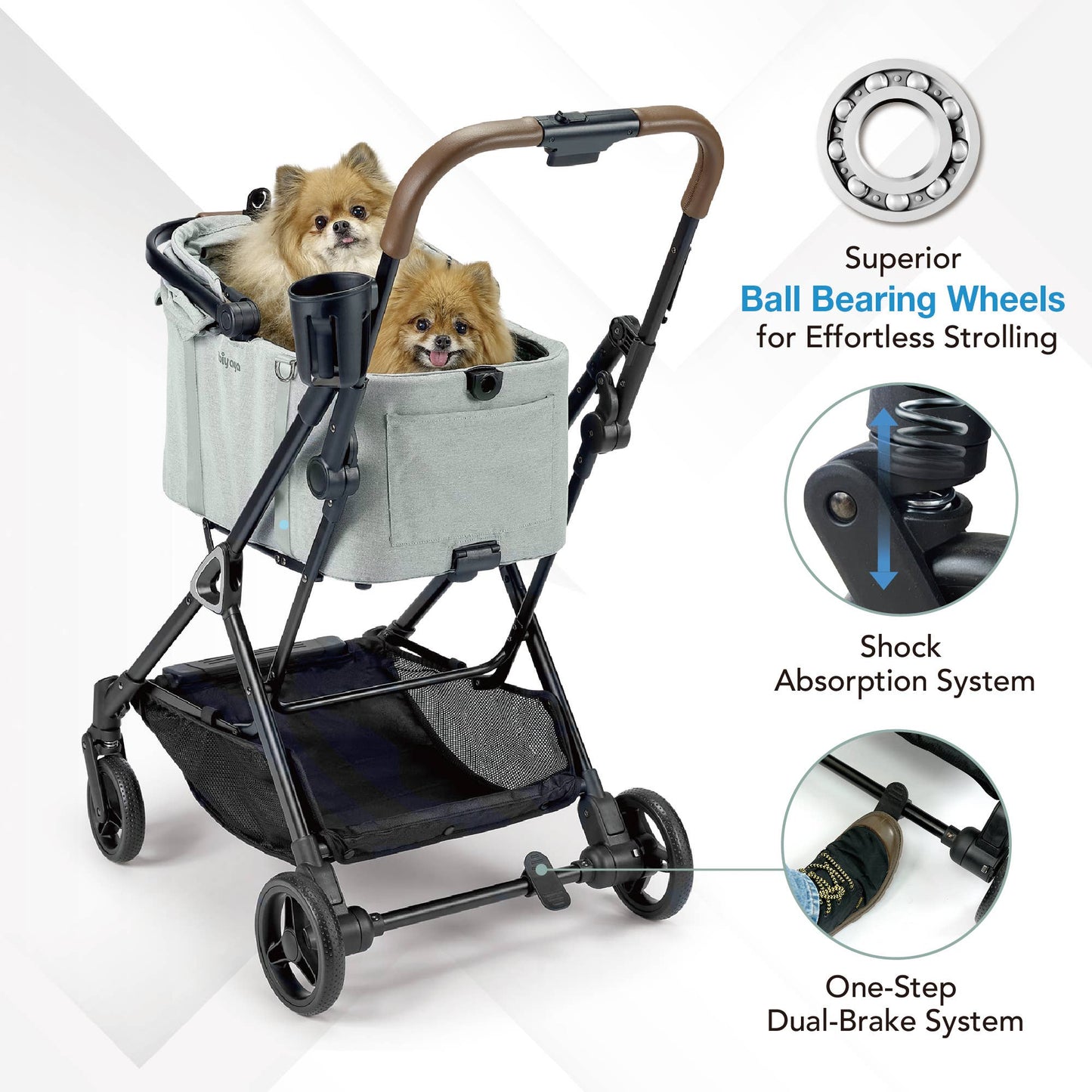 ibiyaya - Ibiyaya Tinker Small Detachable Pet Stroller Image
