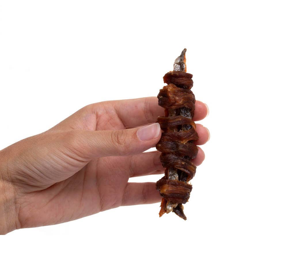 Preen Pets - Wild Alaskan Salmon & Sirloin Beef Twists – Fish Dog Treats 4oz Image