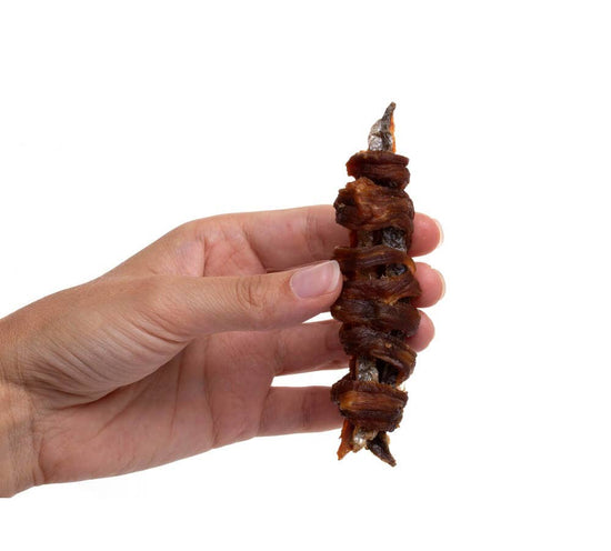 Preen Pets - Wild Alaskan Salmon & Sirloin Beef Twists – Fish Dog Treats 4oz Image