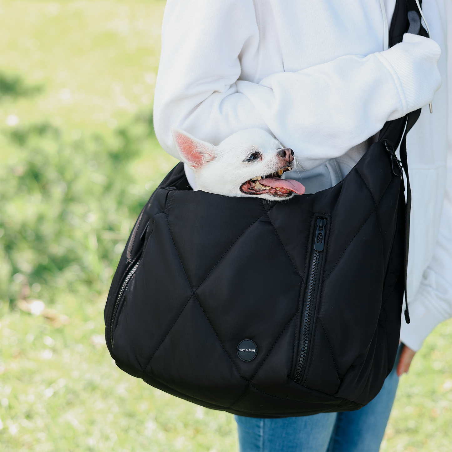 Pups & Bubs - Cloud Crossbody Pet Carrier | Dog & Cat Carrier | 2 Colors Black Image