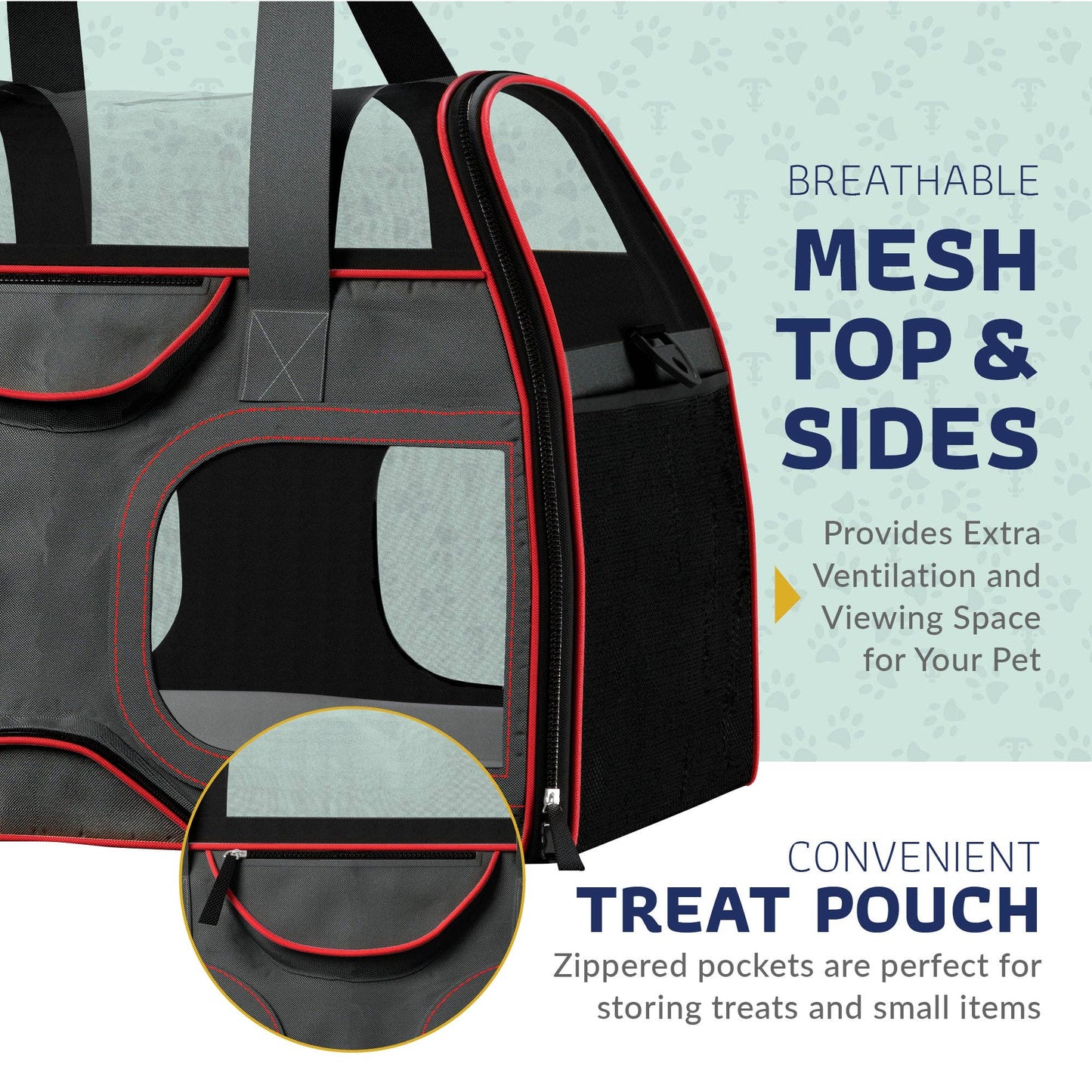 Luxury Rider Pet Carrier with Removable Wheels - 4 Colors: Black and Blue  Image