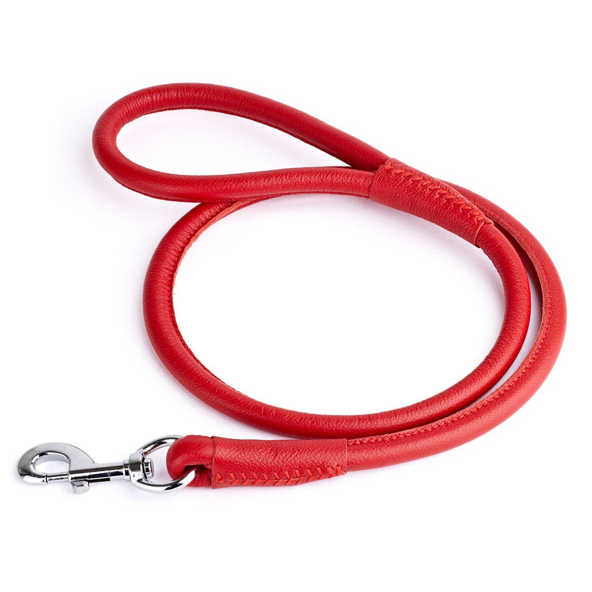 Dogline - Soft Leather Round Lead