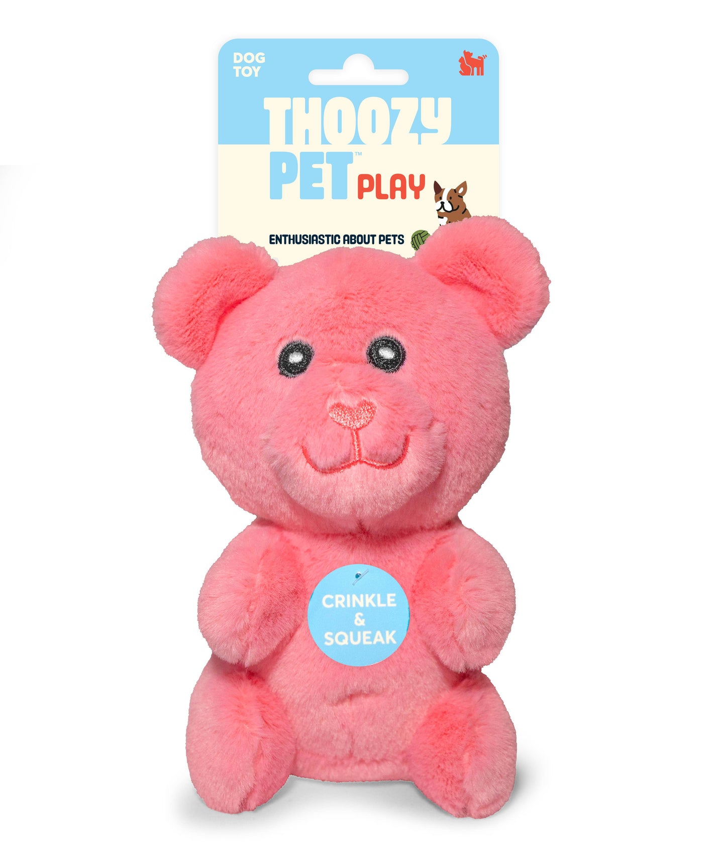ThoozyPet Gummy Bear Plush Dog Toy 6" Image