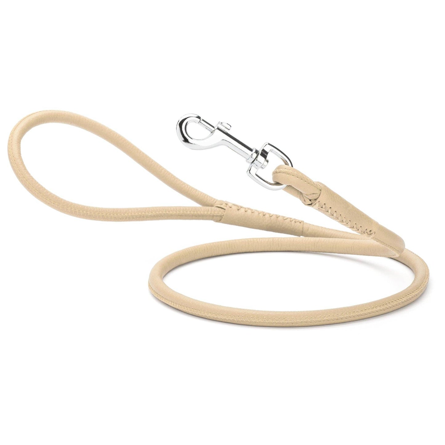 Dogline - Soft Leather Round Lead
