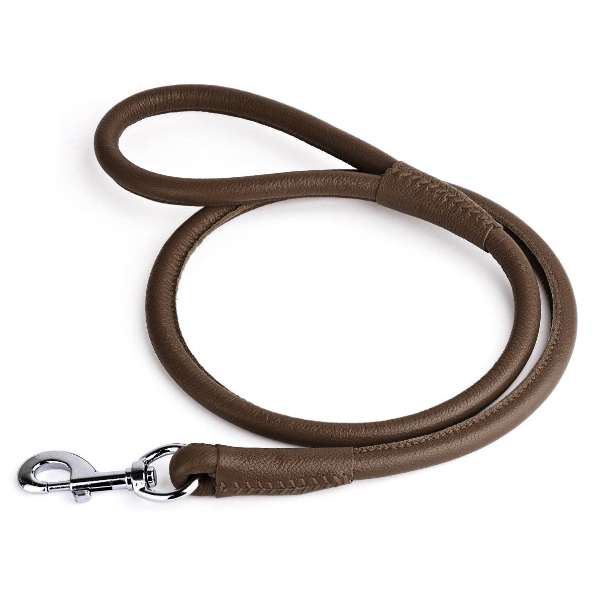 Dogline - Soft Leather Round Lead