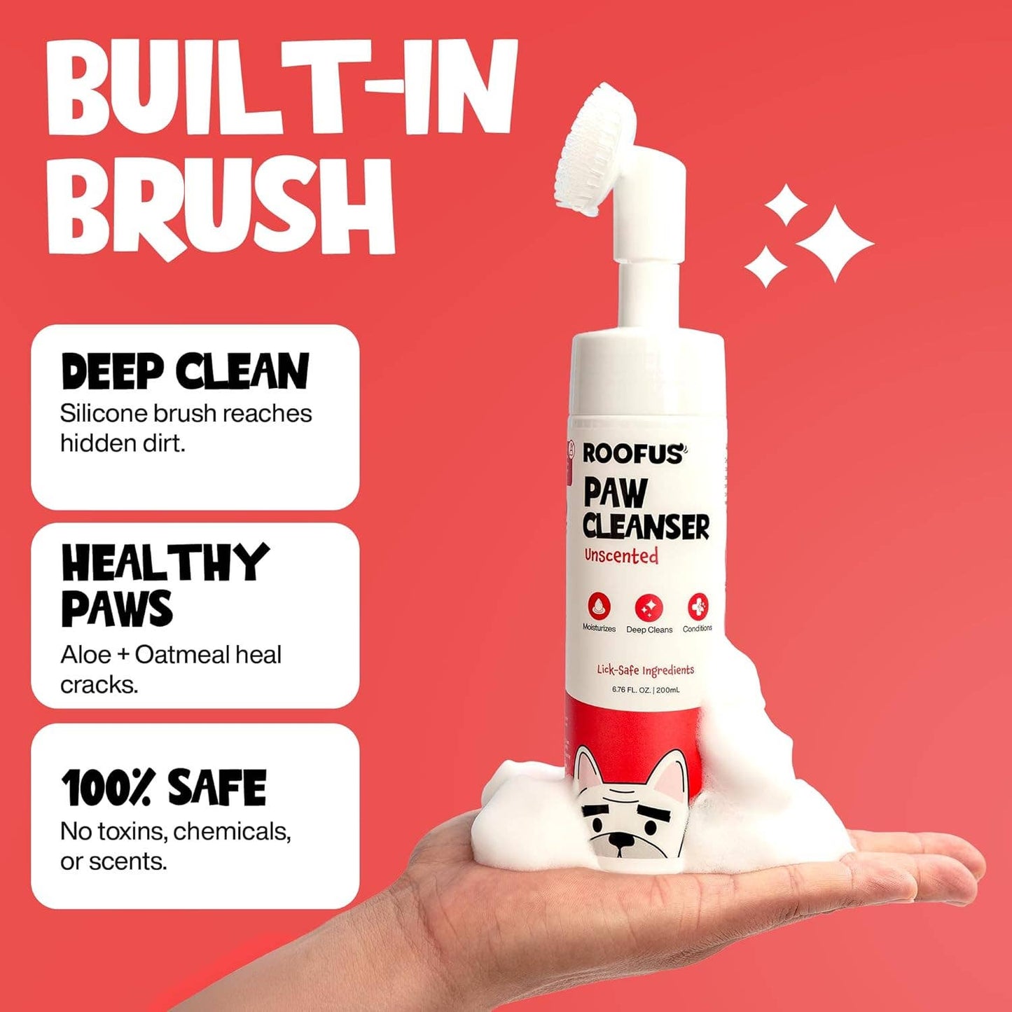 Roofus - Roofus - Foaming Paw Cleanser - Unscented - 1 Pack Image