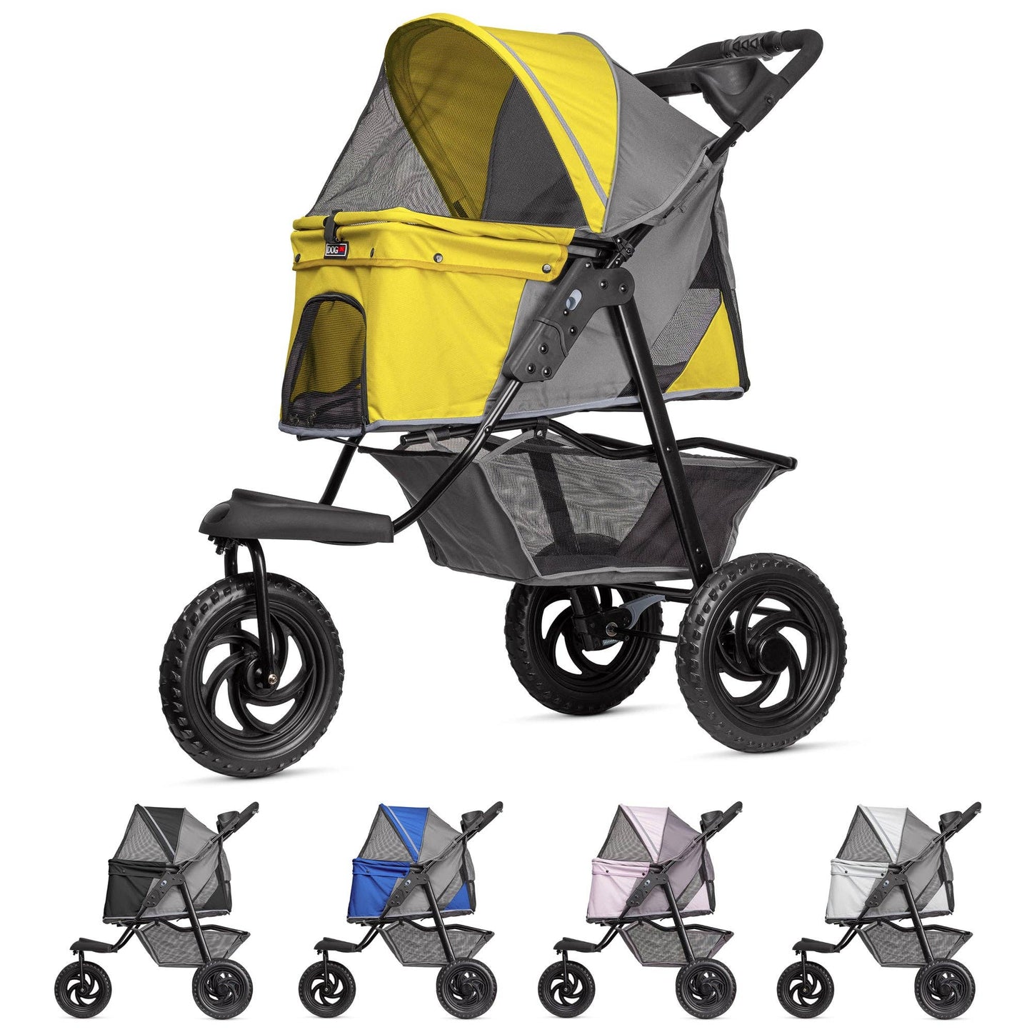 Dogline - TrailRunner Pet Stroller with 12" Mixed Terrain Rubber Tires Image