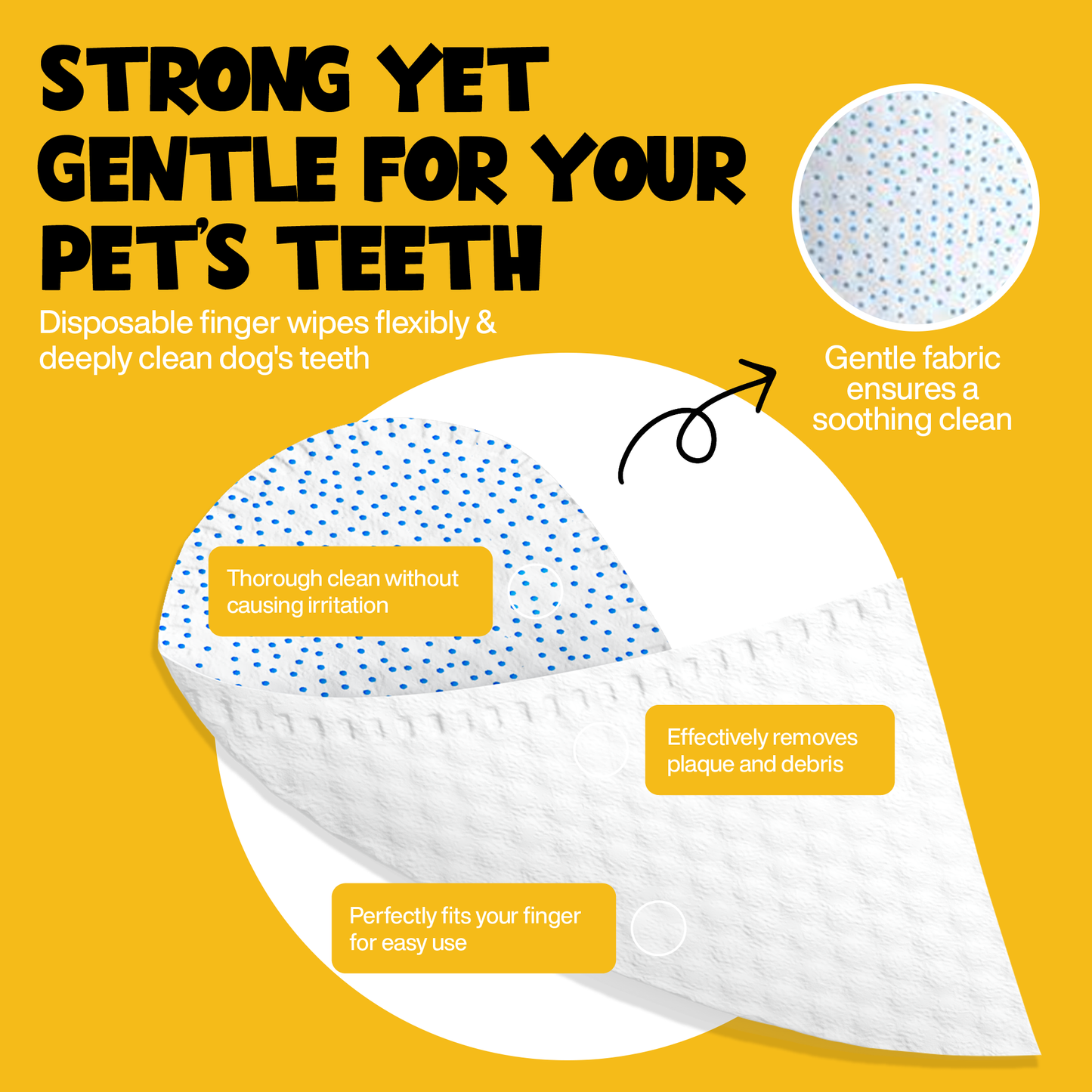 Roofus - Roofus Dental Wipes | Peanut Butter | 60ct Image