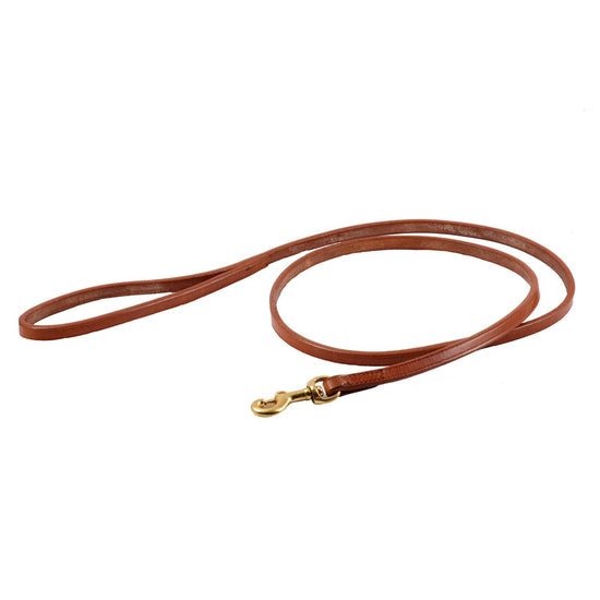 Alvalley - Flat Leather Snap Leads Tan Leather Image
