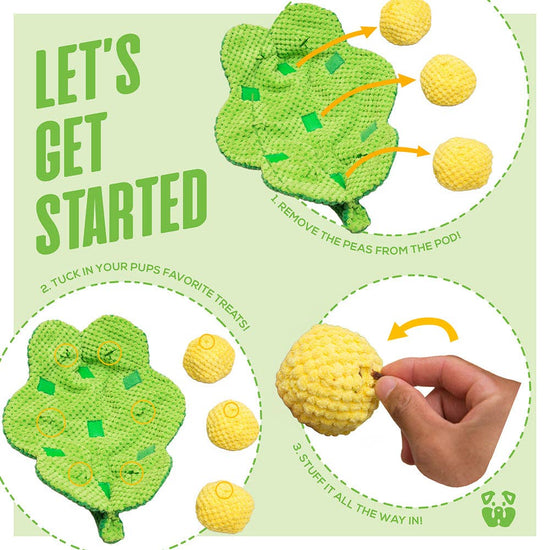 PAWTY Dog Toys - Pea Pod Interactive Snuffle Dog Toy Image