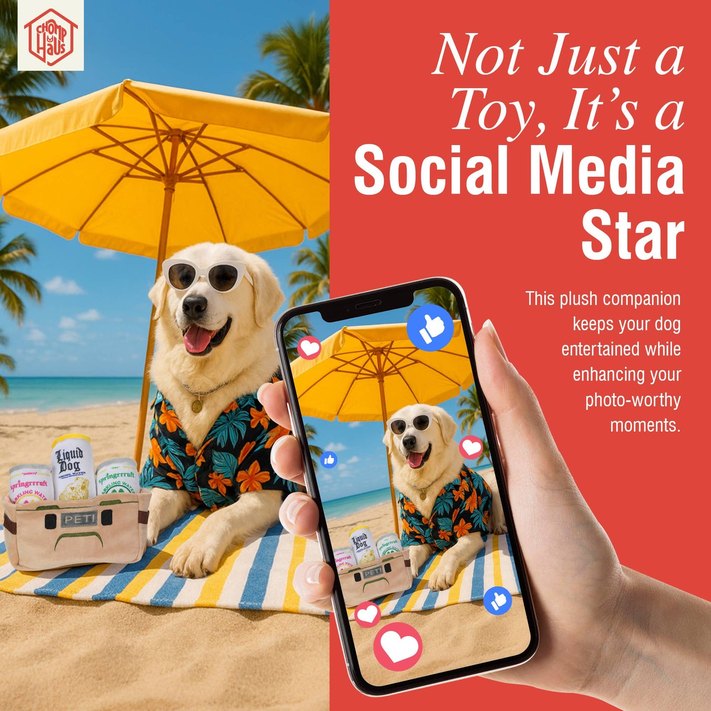 Chomp Haus - Peti Cooler – Plush Designer Dog Toy Cooler Image