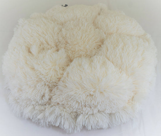Load image into Gallery viewer, Brown Rabbit &amp;amp; Cream Shag Swaddle Bed: Medium  Image
