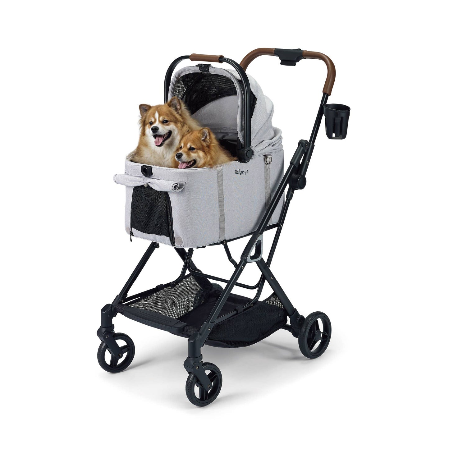 ibiyaya - Ibiyaya Tinker Small Detachable Pet Stroller Silver Gray Image