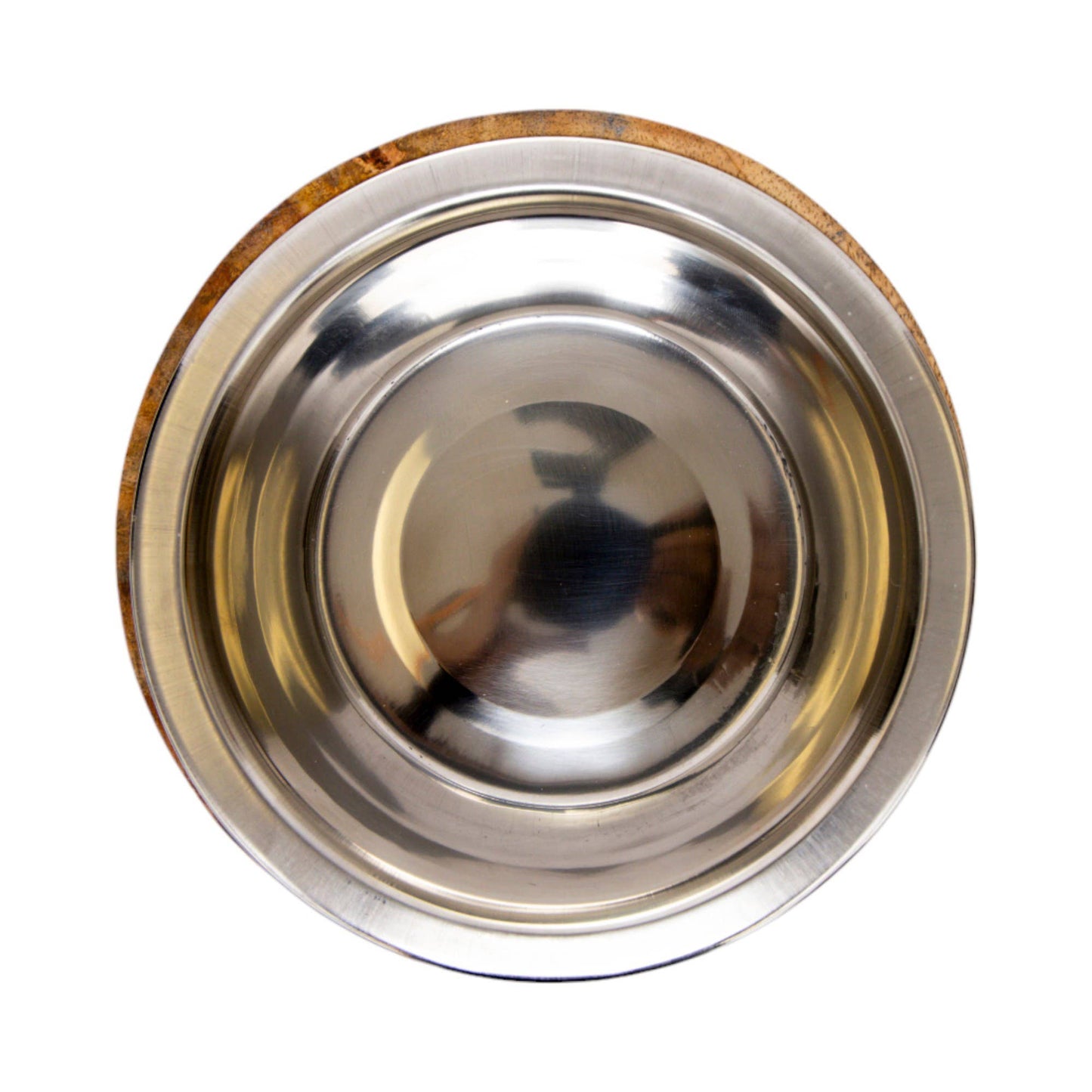 Jojo Modern Pets - Stainless Steel Dog Bowl with Cylindrical Mango Wood Holder Image