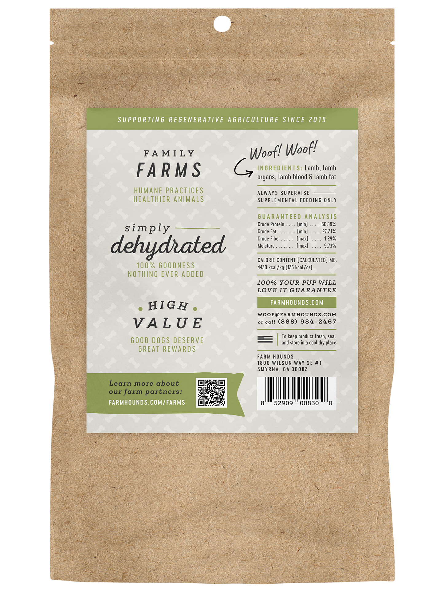 Farm Hounds - Lamb Trainer - All-Natural Dog Treats - 3.5oz (SEASONAL) Image