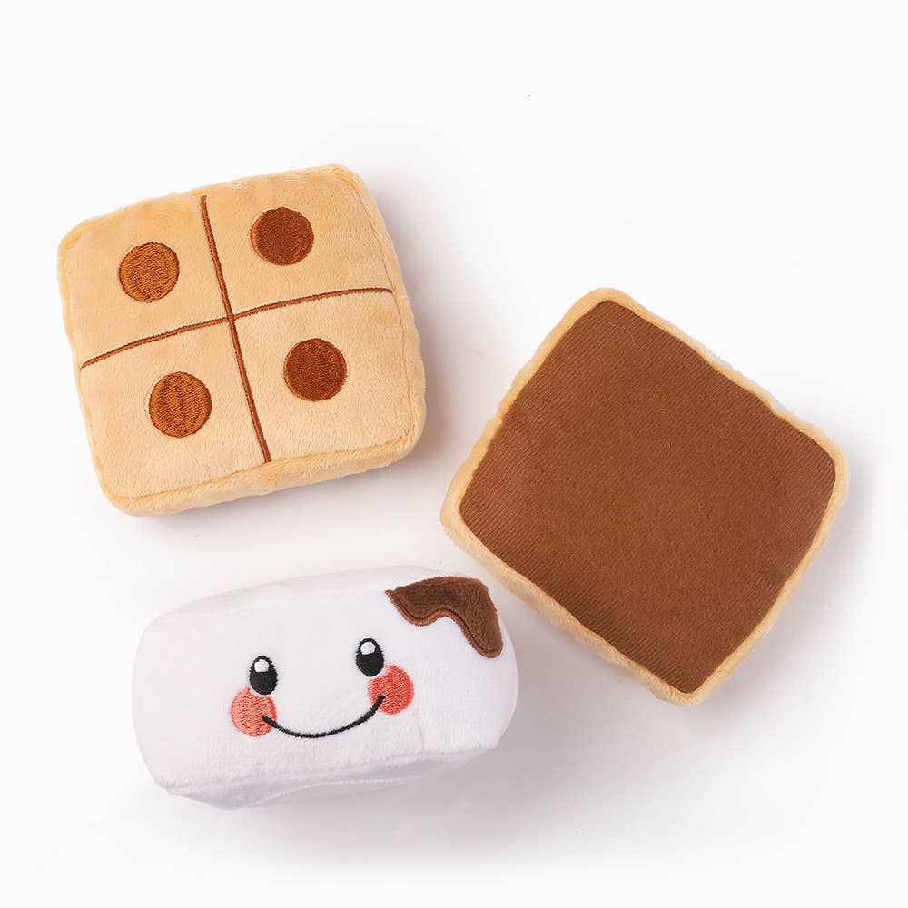 Hugsmart Products Inc - HugSmart Pet - Camping Pups | S’more - Dog Plush Toy Image
