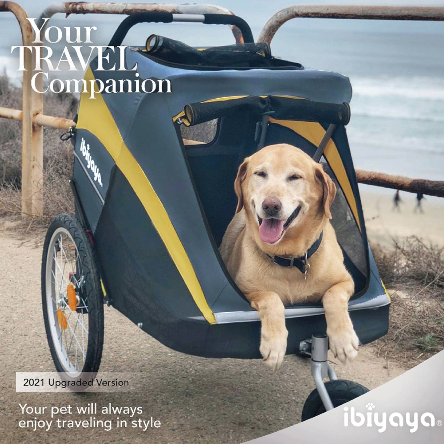 Ibiyaya Pet Stroller Bike Trailer Ibiyaya®3Wheel Foldable Bike