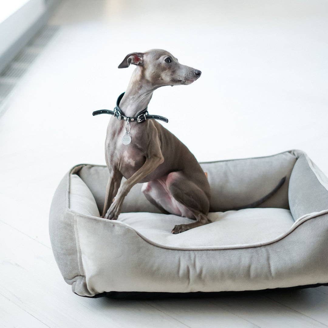 Chester & Lee - Classic Velvet Sleeper Dog Bed Gray Image