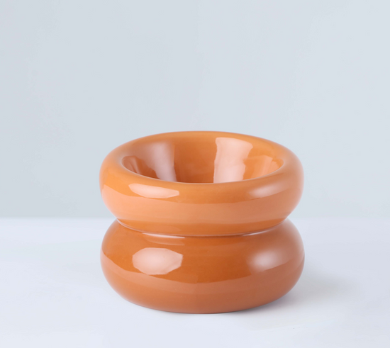 PEHOM - Soufflé Pet Bowl - Amber Orange Image