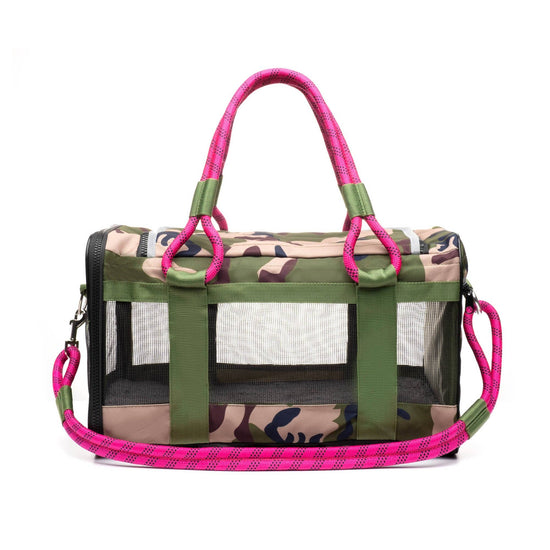 Load image into Gallery viewer, ROVERLUND - OUT-OF-OFFICE PET CARRIER CAMO / MAGENTA Image
