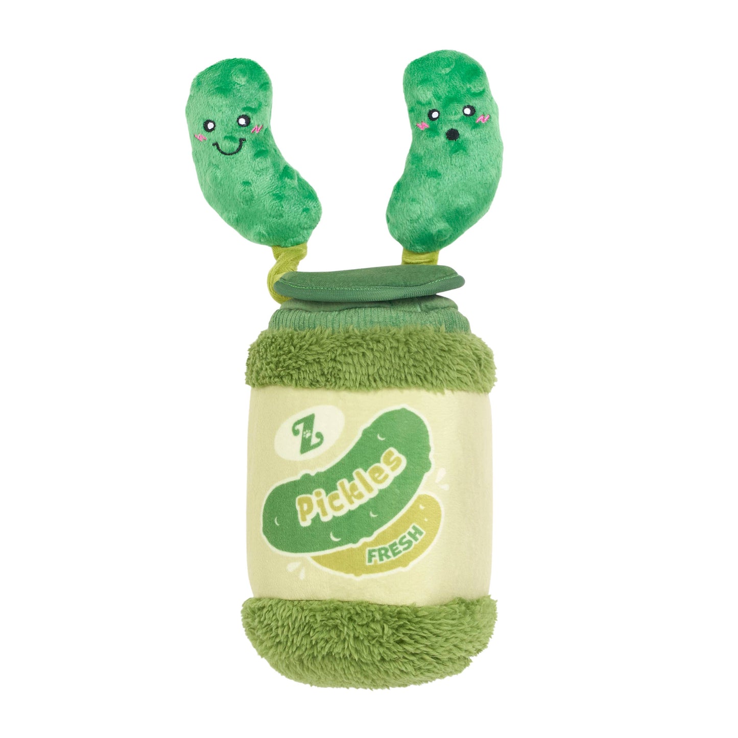ZippyPaws Bungee Burrow Pickle Jar Plush Dog Toy Image