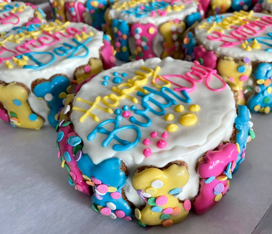 YumYum4DOGS - Confetti Mini Bones birthday doggie cake treats Peanut Butter Image