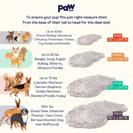 Paw Brands - PupRug by Paw.com™ Faux Fur Orthopedic Dog Bed - Curve Sable Tan Image