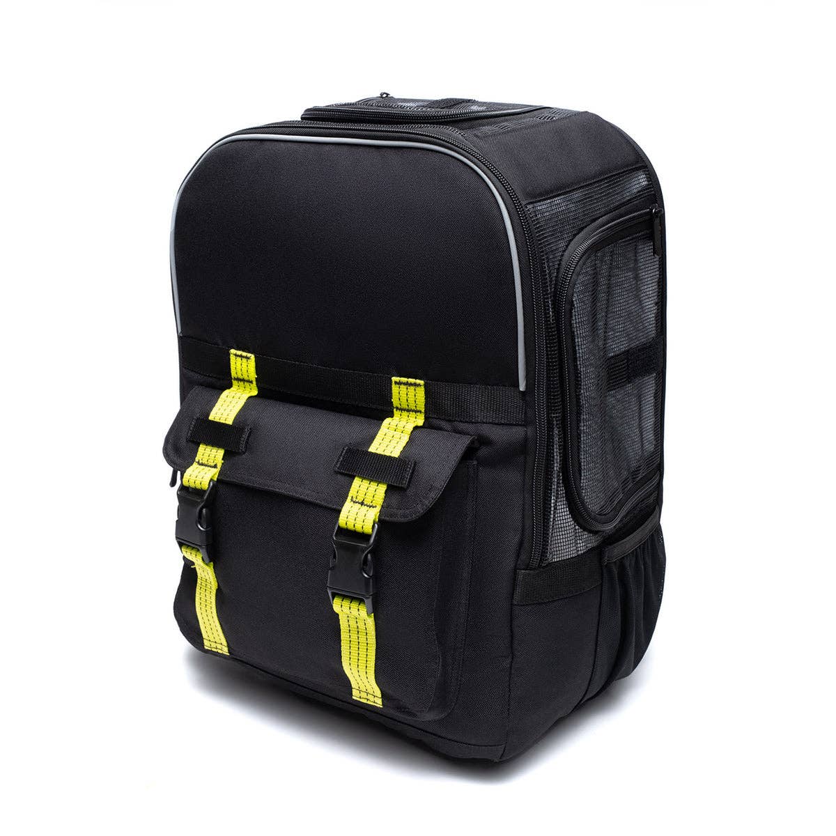 ROVERLUND - READY-FOR-ADVENTURE PET BACKPACK BLACK / YELLOW - UP TO 25LBS Image
