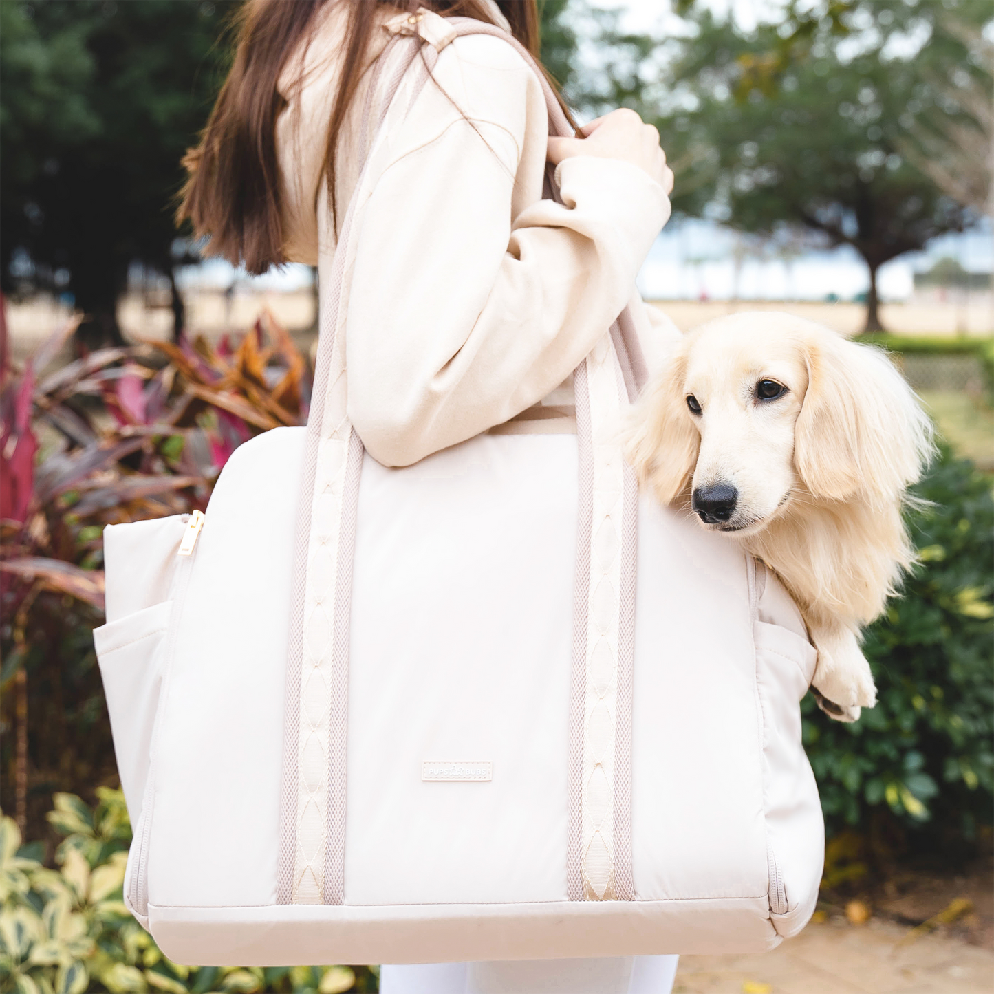 Pups & Bubs - Everywhere Convertible Tote Bag | Dog Carrier | 2 Colors Sand Image