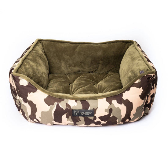 Load image into Gallery viewer, Nandog Pet Gear - REVERSIBLE PET BED CAMOUFLAGE - GREEN  Image
