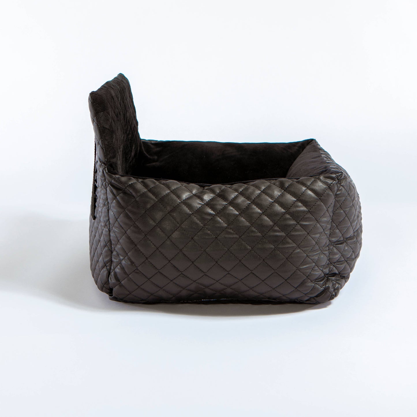 Nandog Pet Gear Florida Authorized Reseller - NANDOG Car Seat Quilted Vegan Leather BLACK Image