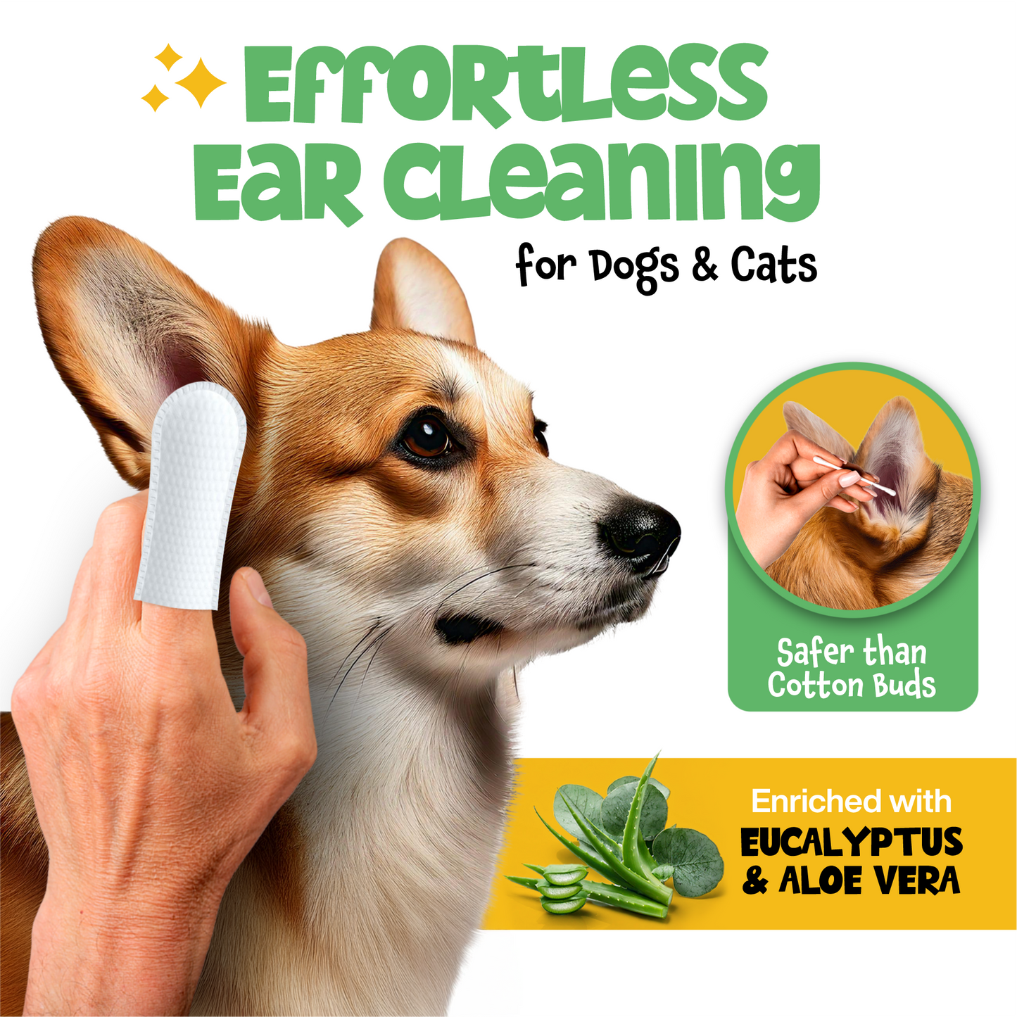 Roofus - Roofus Dog Ear Wipes | Fragrance Free | 100ct Image
