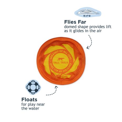 Tall Tails Goat Sport Flyer Medium Orange (7 inch) Image