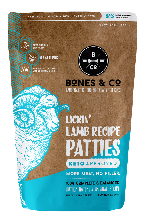 Load image into Gallery viewer, Bones &amp;amp; Co. Raw Frozen Dog Food Lickin&amp;#39; Lamb Image
