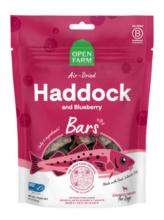 Open Farm Dog Treat Air Dried Haddock Blueberry Bars Image