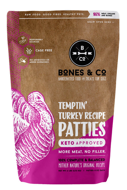 Bones & Co. Raw Frozen Dog Food Temptin' Turkey Image