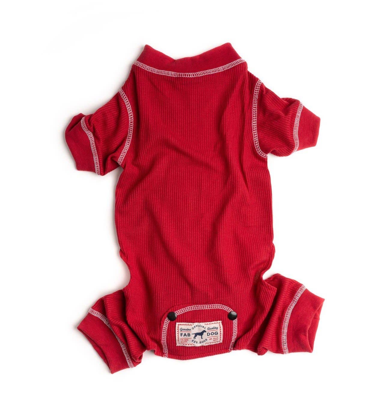 Fab Dog - Red Thermal Pajamas  Image