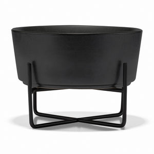 Waggo Simple Solid Bowl with Stand Black Image