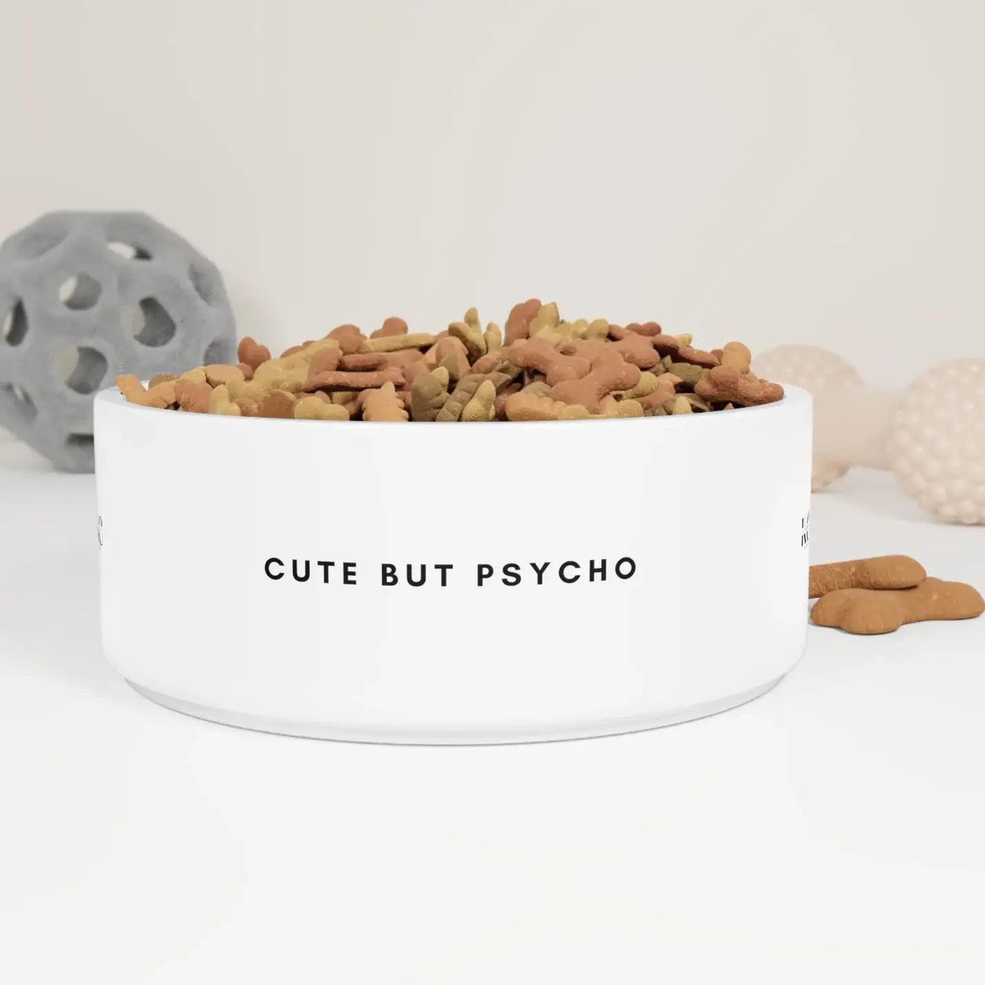 Load image into Gallery viewer, Cute But Psycho Pet Bowl  Image
