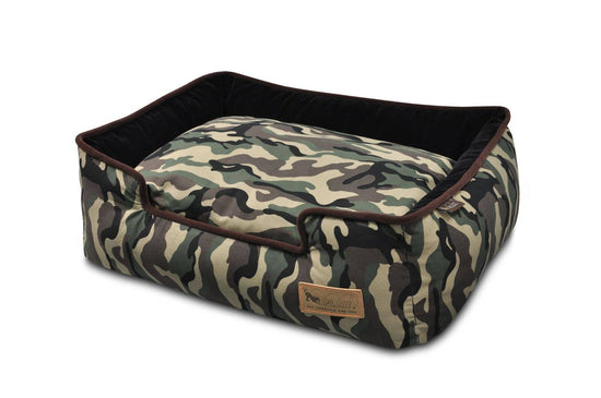 Load image into Gallery viewer, P.L.A.Y. Pet Lifestyle and You - Camouflage Lounge Bed - Green (Large)  Image
