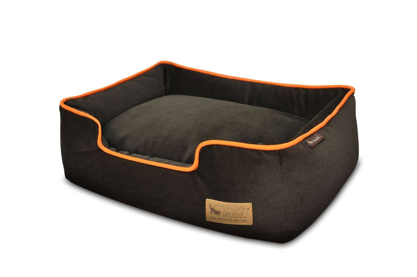Load image into Gallery viewer, P.L.A.Y. Pet Lifestyle and You - Urban Plush Lounge Bed - Orange (Large)  Image
