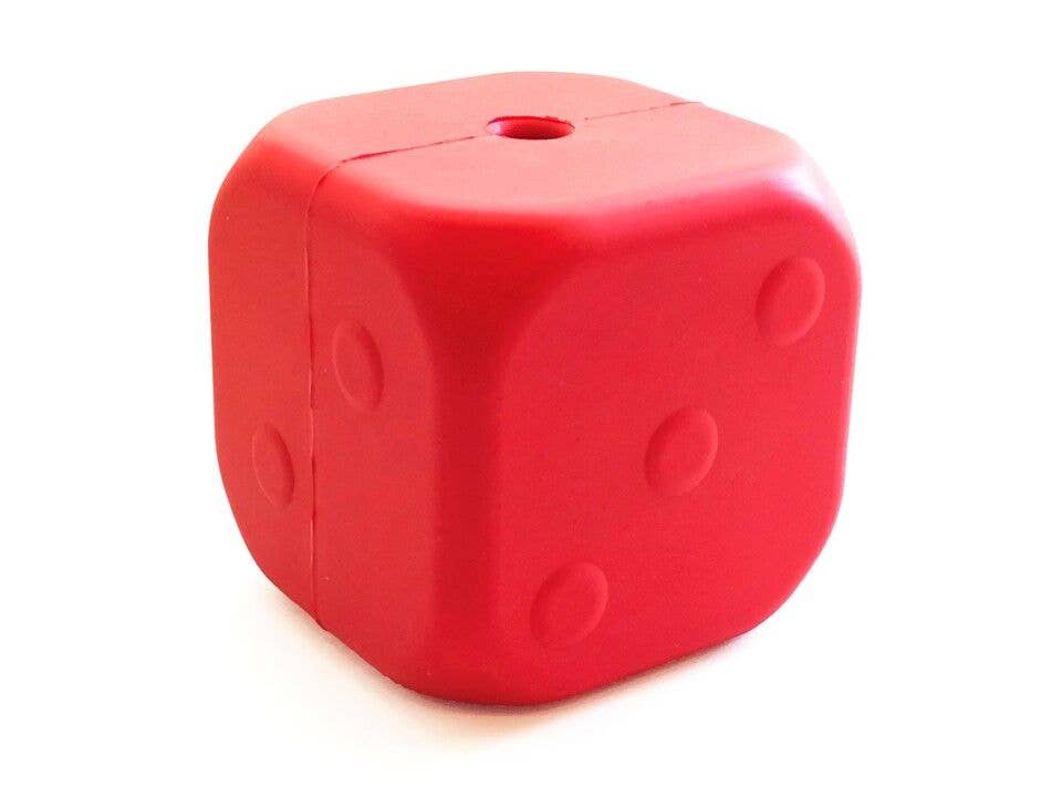 SodaPup - MKB Dice Toy - Chew Toy - Treat Dispenser - Large - Red  Image
