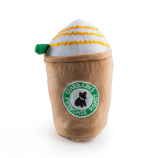 Haute Diggity Dog - Starbarks Frenchie Roast W/ Straw Squeaker Dog Toy: Small / Mini  Image